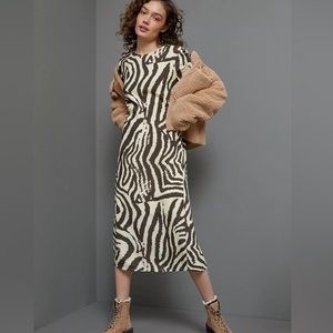 NWT Corey Lynn Calter Anthropologie zebra dress